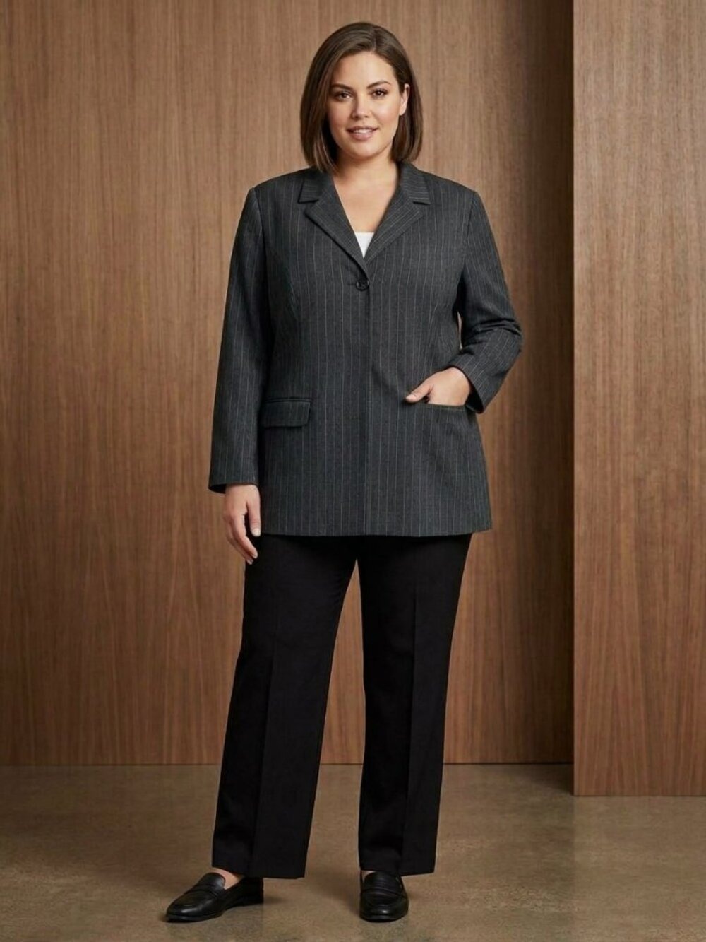 Vintage Addition Elle Plus Size 22w Black Blazer